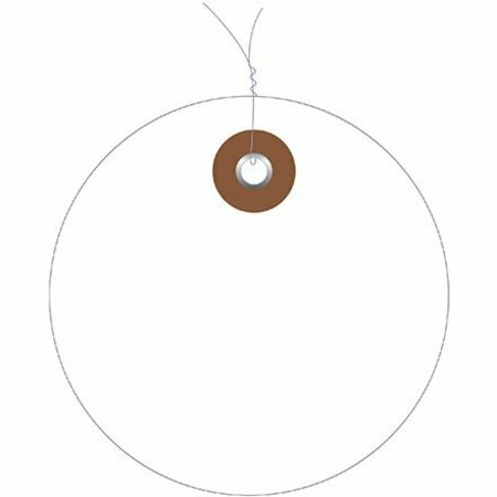 BSC PREFERRED 3'' White Plastic Circle Tags - Pre-Wired, 100PK S-7219W-PW